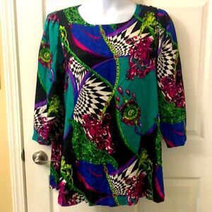 Vintage Pat Argenti pure silk womens blouse size 12